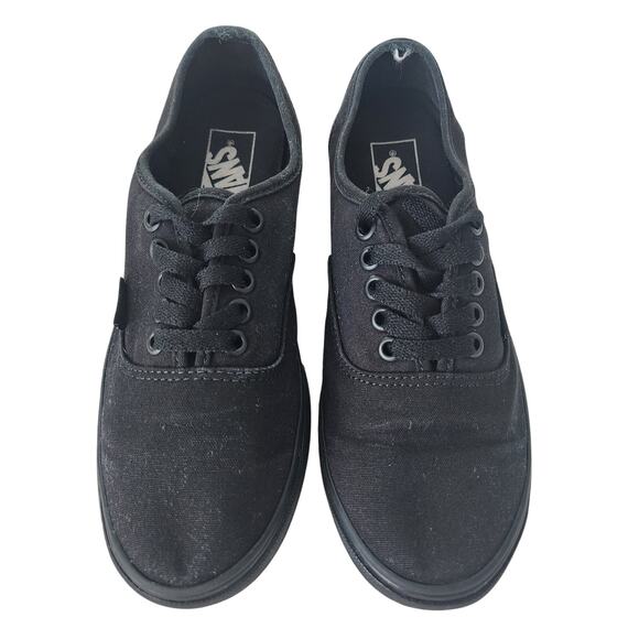 Vans Black Authentic Classic Lace Up Low Top Sneakers Men's 6.5 / Women's 8 - Picture 1 of 8